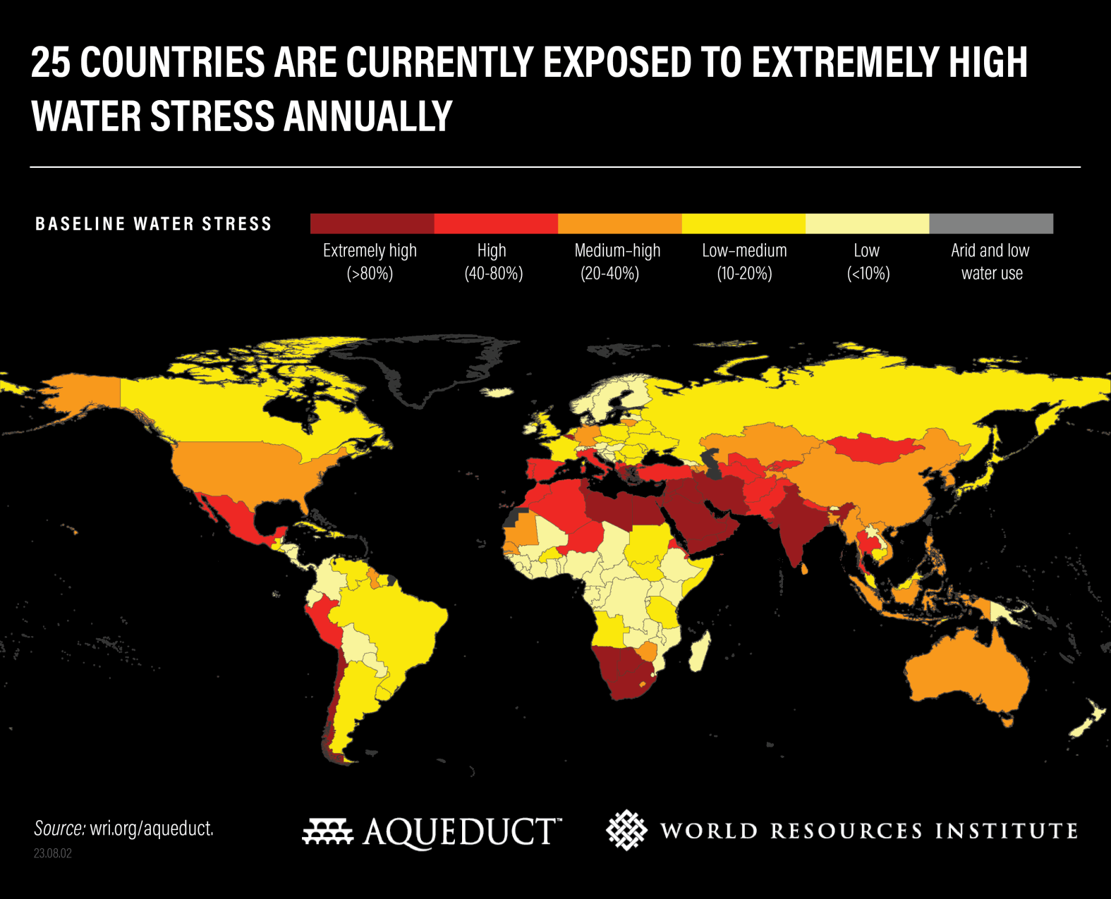 Selon le WRI, le maroc est parmi les pays les plus menacés par le stress hydrique et le manque d'eau